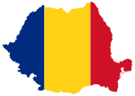 Romania Map Flag